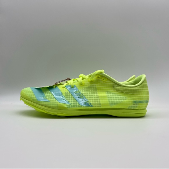 adidas Distancestar Womens Running Spikes - Track and Field, Yellow, Size 7.5 - Picture 2 of 7